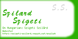 szilard szigeti business card