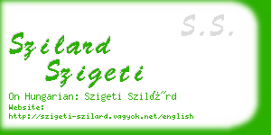 szilard szigeti business card